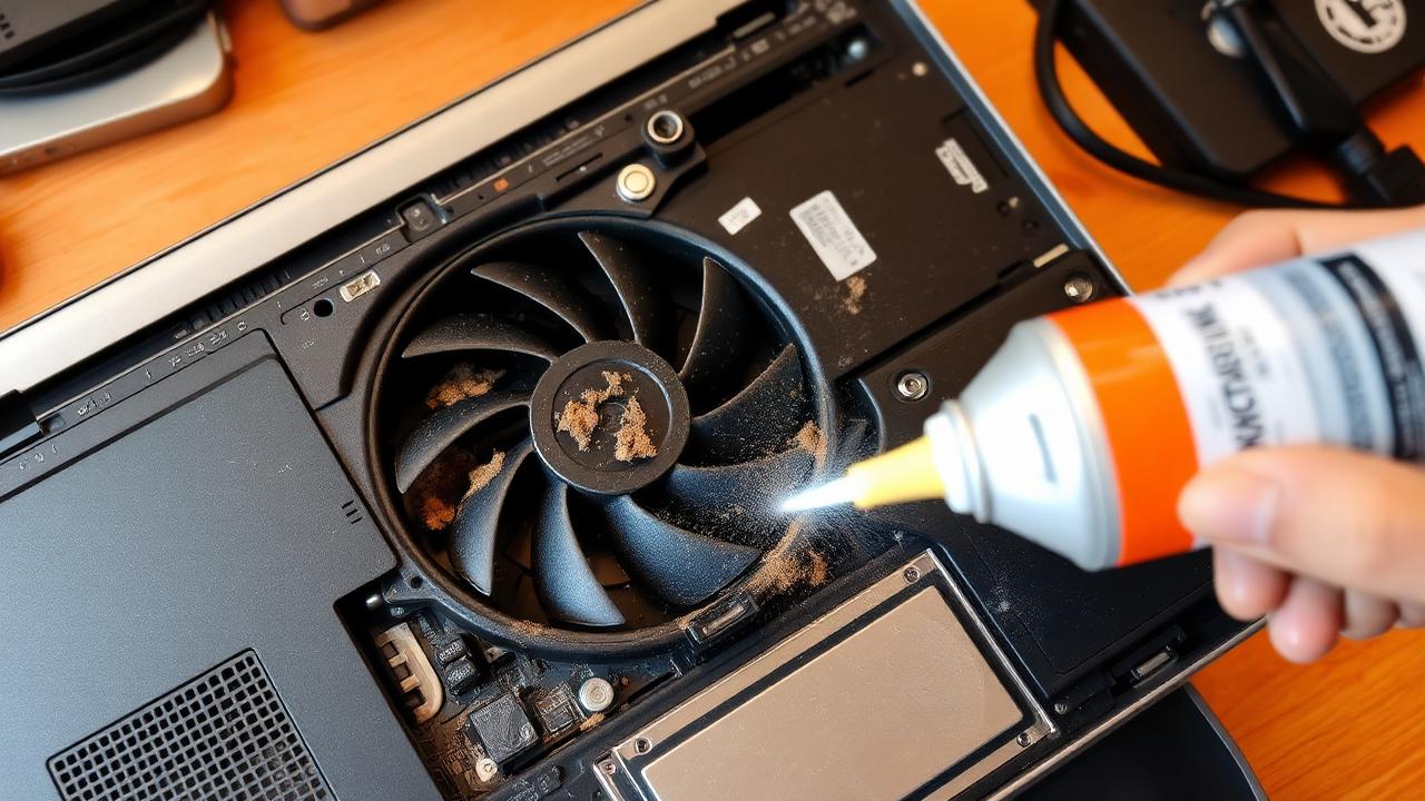 Neteja interna de ventilador d'un portàtil