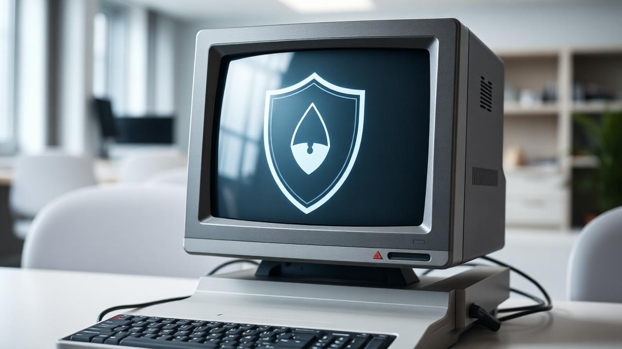 Ordinador antic amb avís de fi de suport de Windows 10
