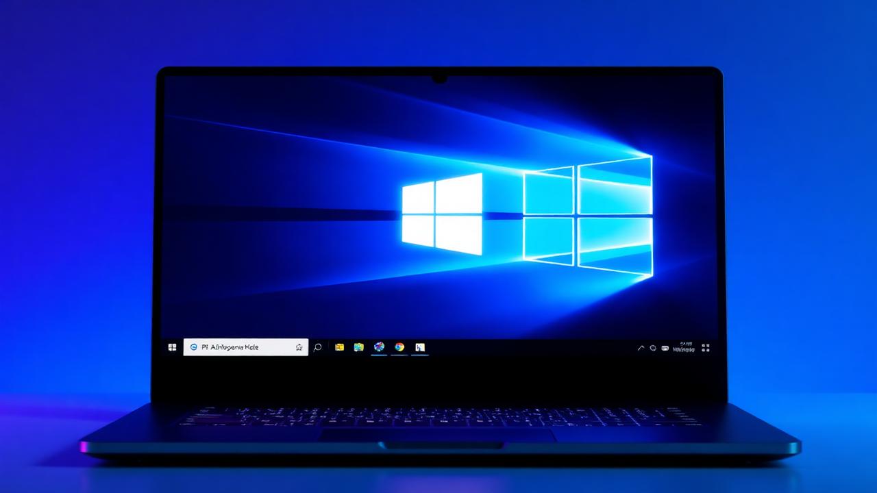Portàtil mostrant la nova versió de Windows